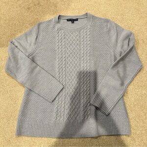 Brooks Brothers Gray Cable Knit Sweater